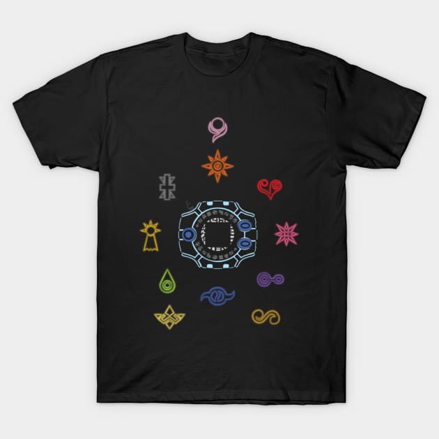 Digivice and Digicrest T-Shirt by ScoatGoat